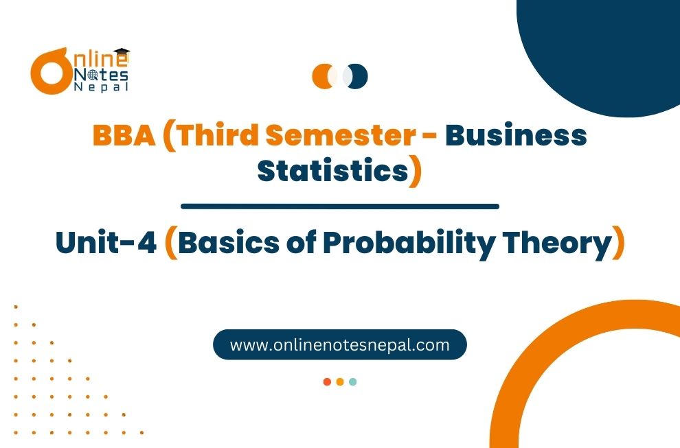 Unit 4: Basics of Probability Theory
